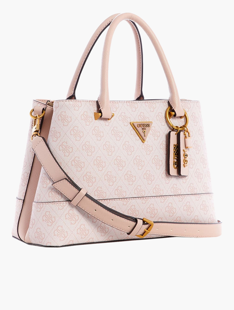 Cordelia MyRunway | Shop GUESS Blush Cordelia Logo Luxury Satchel Bag for